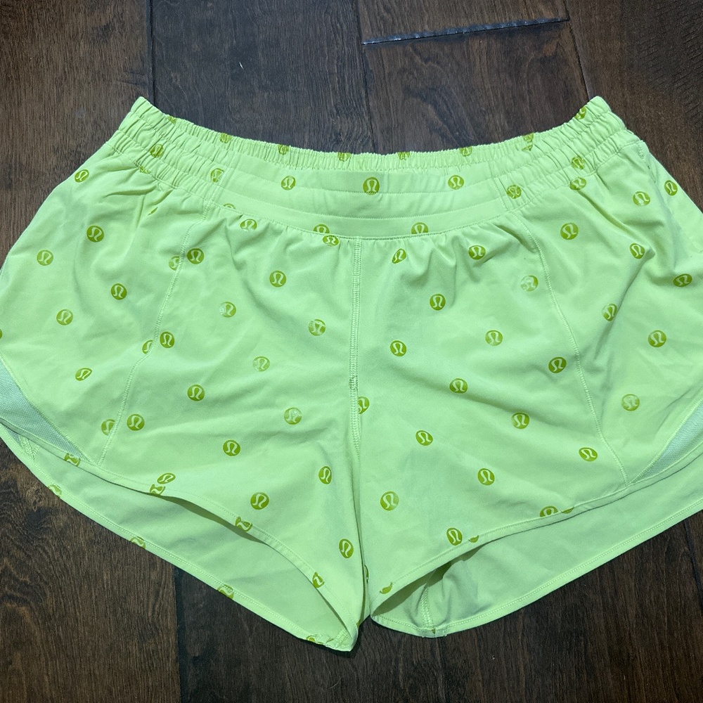 Lululemon neon hotty hot shorts  low rise